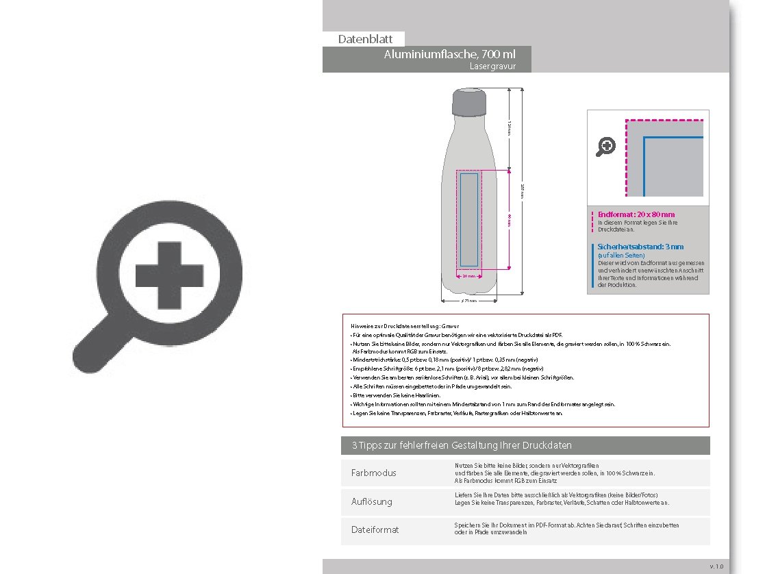 Product Bild edelstahlflasche_700_ml_mit_einseitiger_lasergravur